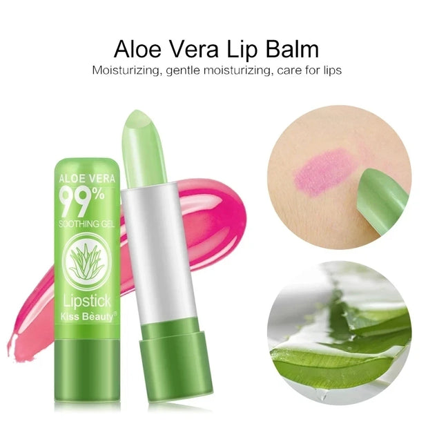 12Pcs Color-Changing Aloe Lip Balm Set