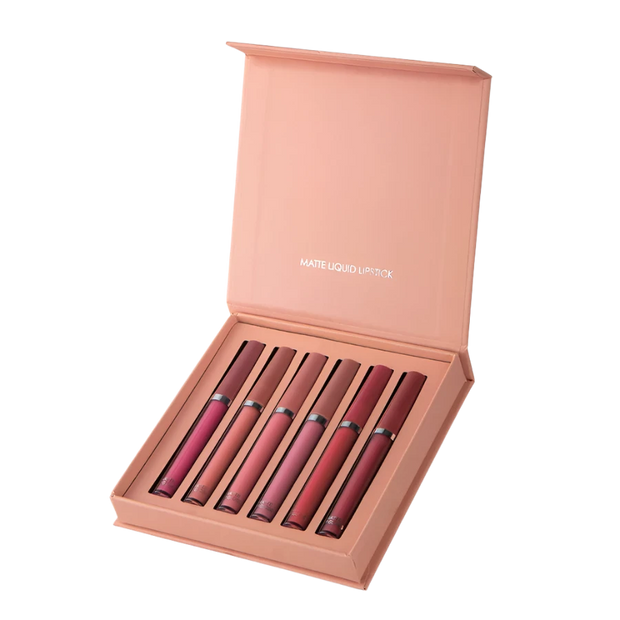 6PC Matte Velvet Lip Gloss Set